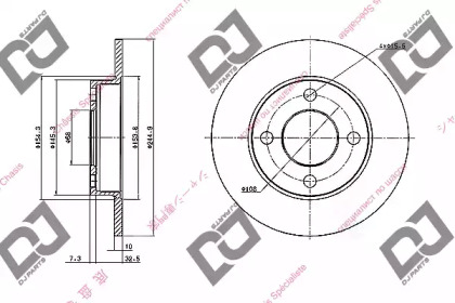 Тормозной диск DJ PARTS BD1582